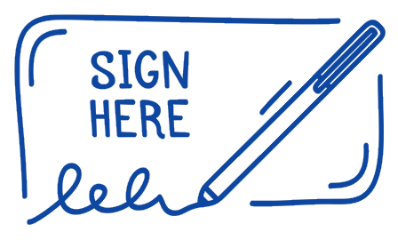 sign here